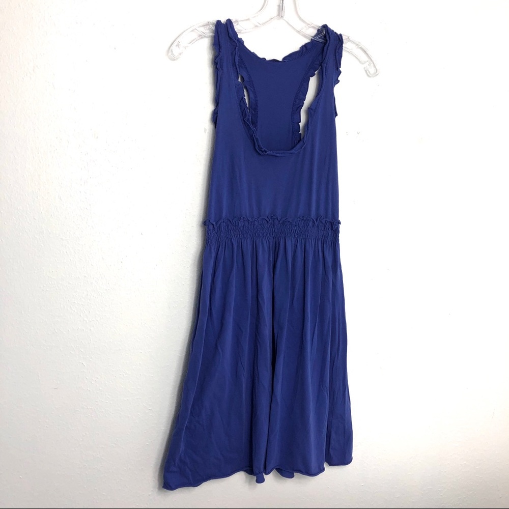 LAmade Purple Ruffle Racer Back Tank Dress S